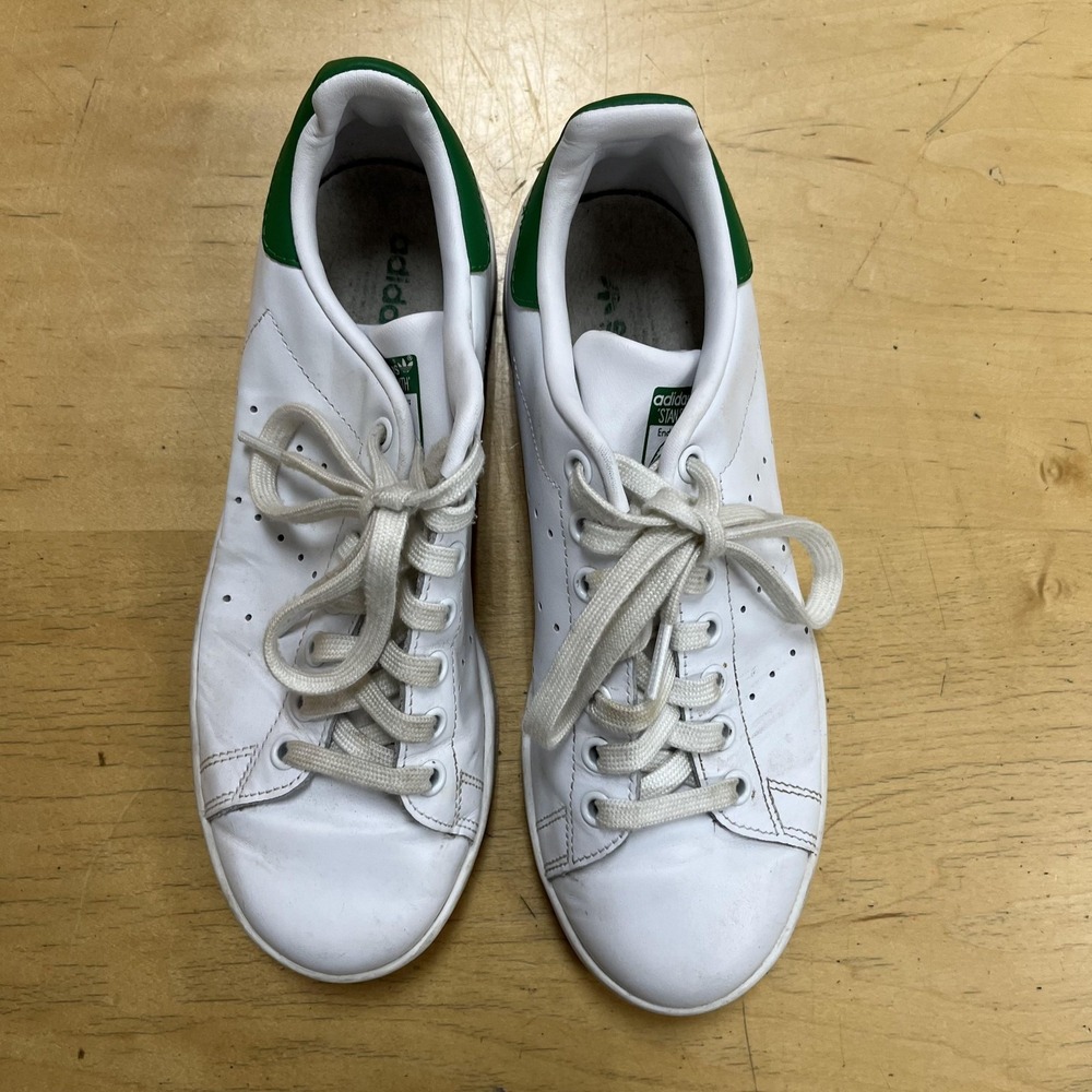 Adidas Stan Smith Shoes Womens Size 7.5‎ White Green Leather Tennis Classic